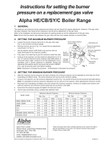 Alpha Alpha CB Boiler Range Operating instructions