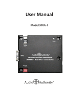Audio Authority 970A-1 User manual