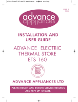 Advance Appliances ETS 160 Installation and User Manual