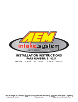 AEM 21-8027 Installation Instructions Manual