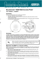 ADTRAN BLUESOCKET 1925 Quick start guide