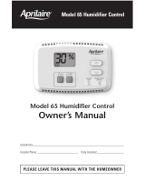 Aprilaire 65 Owner's manual
