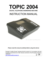 Audility Europe TOPIC 2004 User manual