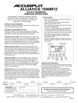 Accusplit Alliance 1590M12 Operating instructions