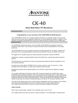 Avantone Pro CK-40 User manual