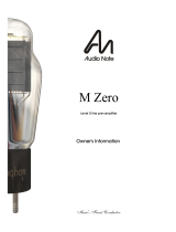 Audio Note M Zero Owner's Information