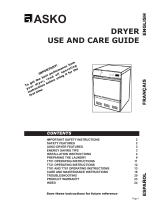 Asko T721 User guide