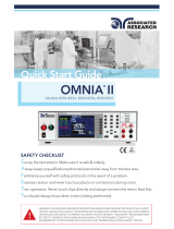Associated Research OMNIA II 8206/8256 Quick start guide