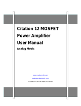Analog Metric Citation 12 MOSFET User manual