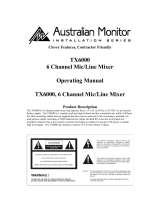 AUSTRALIAN MONITOR TX6000 Owner's manual