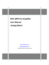Analog Metric M7C SRPP User manual