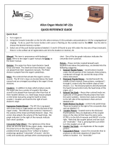 Allen Organ Company AP-22a Quick Reference Manual