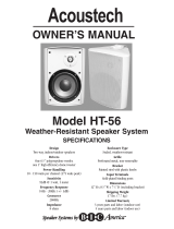 Acoustech HT-56 Owner's manual