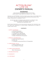 ACTON BLINK LITE V2 Owner's manual