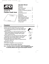 A&D UC-321 PL User manual