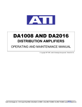 Audio Technologies Incorporated DA1008 Operating And Maintenance Manual