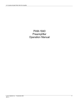 A.H. Systems PAM-1840 Operating instructions