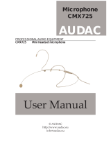 AUDAC CMX725 User manual