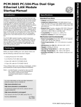 Advantech PCM-3665 PC/104-Plus Startup Manual