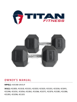 Titan Fitness 5 LB Rubber Hex Dumbbells User manual