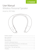 Avantree BTSP-NB05 Wireless Personal Speaker User manual