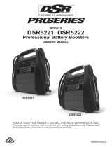 Schumacher DSR5221 Professional Battery Booster DSR5222 Professional Battery Booster Owner's manual