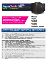 Aqua Comfort ACT Signature Series Calibrations And Settings