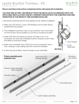 Archlit LeeSti BrytDyt Trimless 45 Degrees Installation Instructions Manual