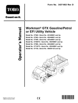 Toro Workman GTX Utility Vehicle User manual