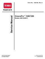 Toro GreensPro 1260 Greens Roller User manual
