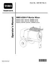 Toro MMX-658H-P Mortar Mixer User manual