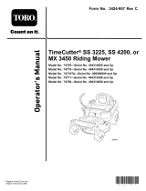 Toro TimeCutter SS 3225 Riding Mower User manual