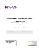 Diamond Systems DS-MPE-DAQ0804 User manual