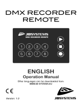 JB systems DMX RECORDER Owner's manual