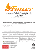 Ashley Hearth Products AGVF340 Owner's manual