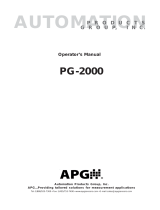 APG PG-2000 User manual