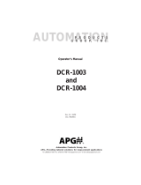 APG DCR-1003/1004 User manual