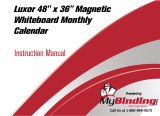 MyBinding Luxor WB4836CAL Whiteboard Operating instructions