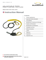 Guardian Adjustable Rope Positioning Lanyard User manual