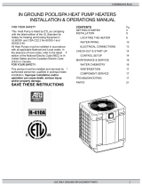 Hayward Pool HP50951T In Ground Pool/SPA Heat Pump Heaters User manual
