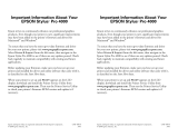 Epson 4000 - Stylus Pro Color Inkjet Printer Important information