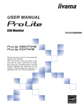 iiyama Prolite X2474HS User manual