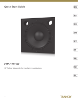 Tannoy CMS 1201SW Quick start guide