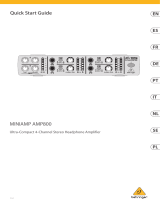 Behringer AMP800 Quick start guide