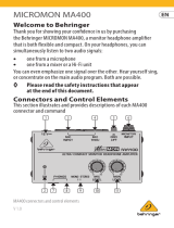 Behringer MA400 Owner's manual