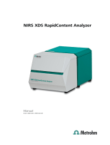 Metrohm NIRS XDS RapidContent Solids Module Owner's manual