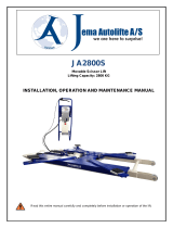 Jema Autolifte JA2800S Installation, Operation and Maintenance Manual