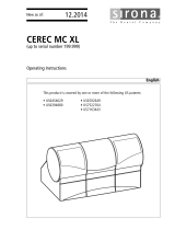 Sirona CEREC MC XL Operating Instructions Manual