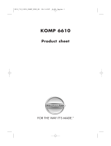 KitchenAid KOMP 6610/IX Program Chart