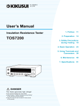 Kikusui TOS7200 User manual